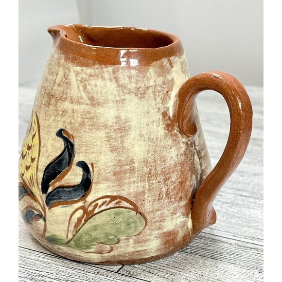 Wilder Redware CREAMER & SUGAR BOWL WITH LID Modern Farmhouse*Tiny Flaw Boho - Picture 5 of 16